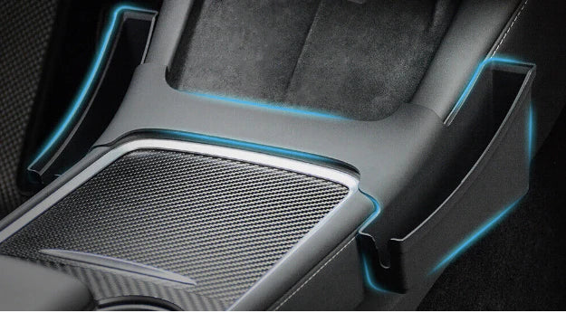 Tesla Model 3 & Model Y Center Console Silicone Side Storage Organizer – Extra Pocket Storage for Keys, Phone, & Accessories