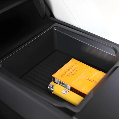 Central Console Armrest Storage Box Kit for Tesla Model Y Juniper & Model 3 Highland | Custom-Fit ABS Organizer with Anti-Slip Silicone Mat