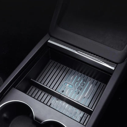 Center Console Storage Box for Tesla Model 3 Highland & Model Y Juniper — Upper, Lower & Armrest Organizer Options