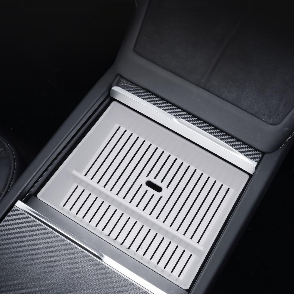 Center Console Storage Box for Tesla Model 3 Highland & Model Y Juniper — Upper, Lower & Armrest Organizer Options