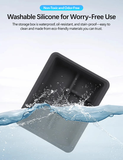 Central Console Storage Box Organizer for Tesla Model 3 & Model Y (Silicone + PC, Precise Fit)