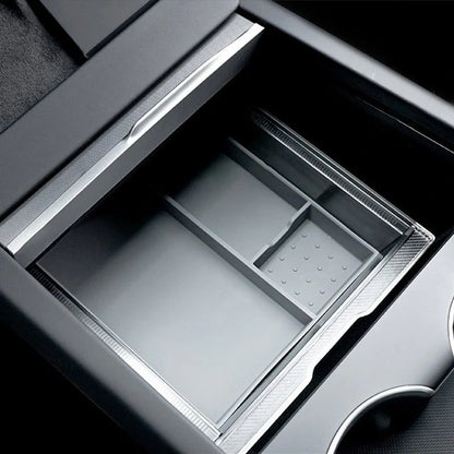 Center Front Storage Box for Tesla Model 3 Highland (2023-On) & New Model Y – ABS Front Console Organizer