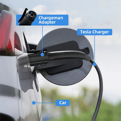 J1772 to Tesla Charging Adapter for Model 3/Y/S/X | Level 1 & Level 2 EV Charger Compatibility | Safe, Durable & Portable
