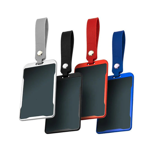 Corded Key Card Holder for Tesla Model 3 & Model Y – Aluminum Alloy Protective Key Cover with Keychain