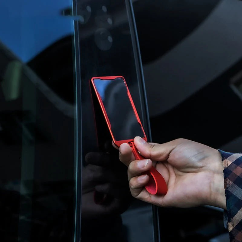 Corded Key Card Holder for Tesla Model 3 & Model Y – Aluminum Alloy Protective Key Cover with Keychain