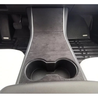 Alcantara-Style Center Console Overlay for Tesla Model 3 (2017–2020) | Scratch-Resistant Interior Upgrade