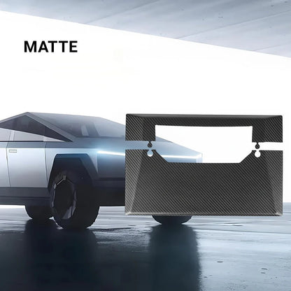 Real Dry Carbon Fiber Display Back Overlay for Tesla Cybertruck (2024+) | Center Screen Rear Cover, Precision Fit, 2-Piece Design
