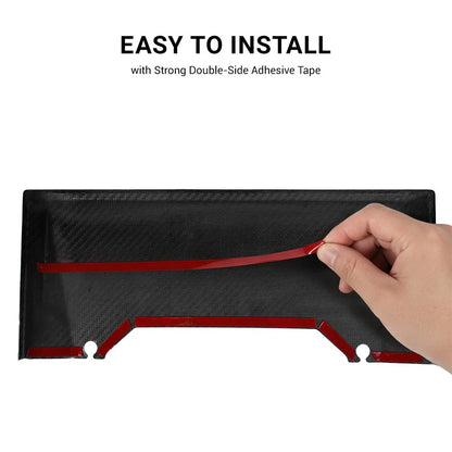 Tesla Cybertruck Display Back Overlay – Real Dry Molded Carbon Fiber Center Screen Rear Cover (2-Piece)