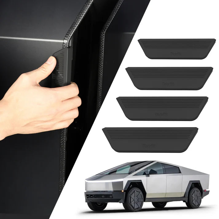 Door Armrest Pads for Tesla Cybertruck (4-Pack) – Black Silicone Armrest Covers for Comfort, Protection & Noise Reduction