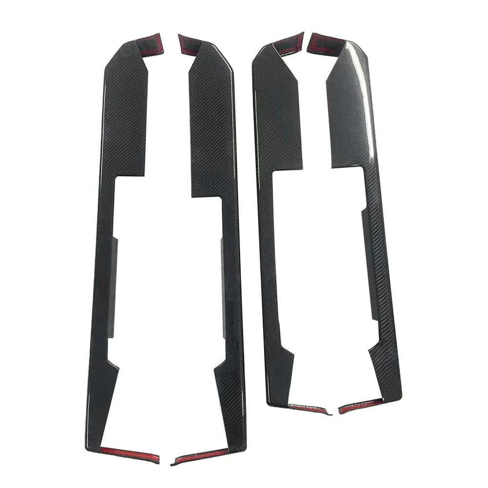 Real Molded Carbon Fiber Lower Door Panel Armrest Overlays for Tesla Cybertruck (4-Piece Set) | Matte or Gloss Finish