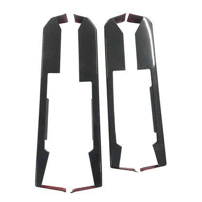 Real Molded Carbon Fiber Lower Door Panel Armrest Overlays for Tesla Cybertruck (4-Piece Set) | Matte or Gloss Finish