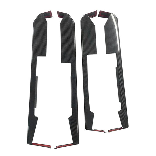 Real Molded Carbon Fiber Lower Door Panel Armrest Overlays for Tesla Cybertruck (4-Piece Set) | Matte or Gloss Finish