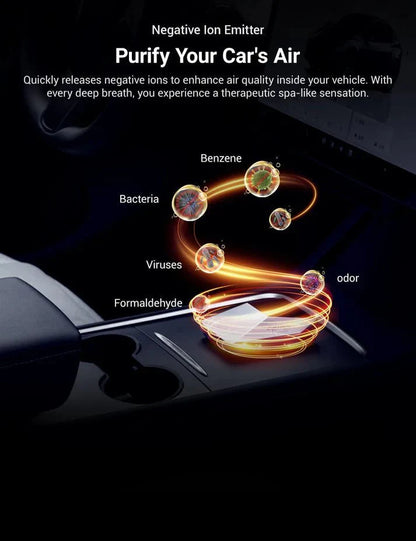 Cybertruck-Style Smart Car Diffuser for Tesla Model X/Y/S/3/Cybertruck – Intelligent Aromatherapy Air Purifier with LED Breathing Light