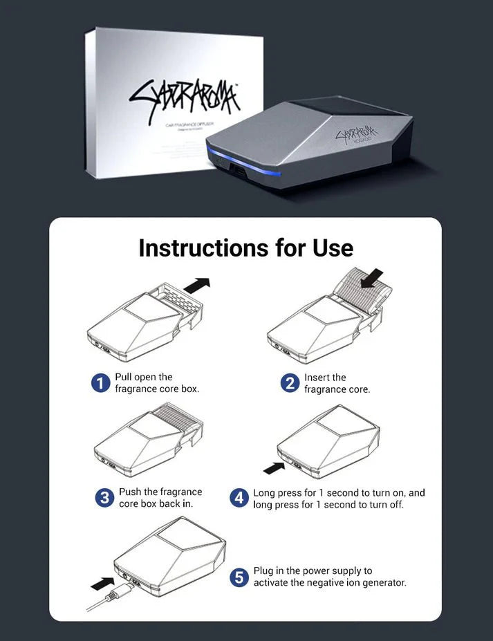 Cybertruck-Style Smart Car Diffuser for Tesla Model X/Y/S/3/Cybertruck – Intelligent Aromatherapy Air Purifier with LED Breathing Light