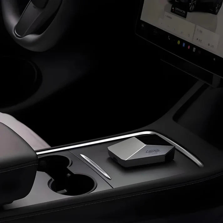 Cybertruck-Style Smart Car Diffuser for Tesla Model X/Y/S/3/Cybertruck – Intelligent Aromatherapy Air Purifier with LED Breathing Light