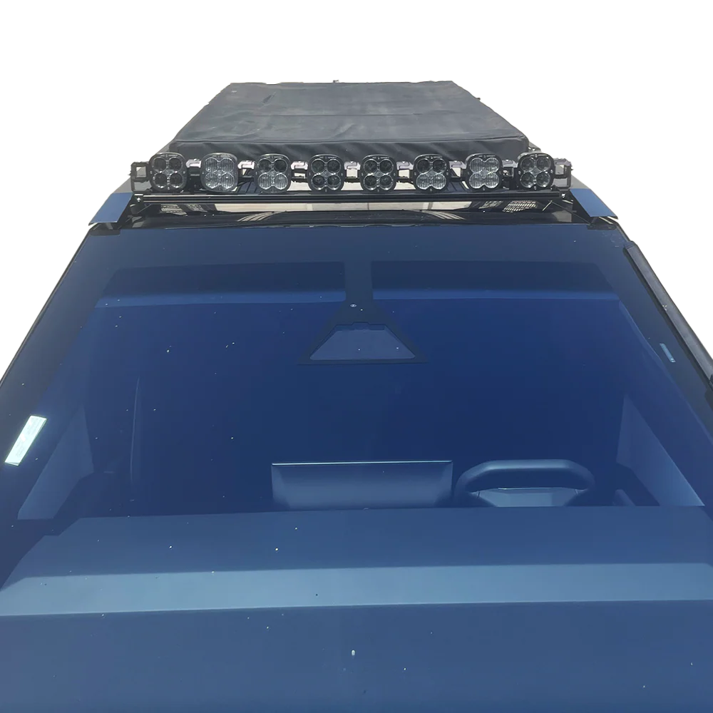 Tesla Cybertruck Visor Extension Sunshade (2024+) – Interior Light Gap Cover, Gloss Black UV-Protected Polycarbonate, Set of 2