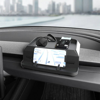 Dashboard Concealed Storage Tray for Tesla Model 3 Highland & Model Y – Hidden Organizer Behind Center Screen