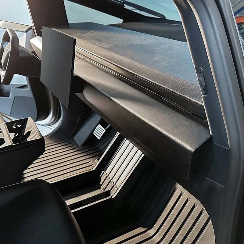 Real Carbon Fiber Dashboard Trim Cover for Tesla Cybertruck 2024+ | Dash Panel Protection Overlay (2-Piece Set)