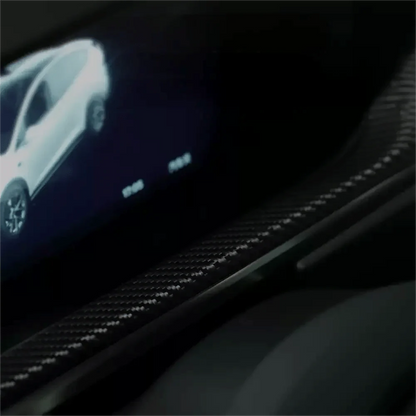 Dashboard Panel Dry Carbon Fiber Overlay for Tesla Model S Model 3 Model Y Model X 2021+ – Real Molded Carbon Fiber Interior Upgrade