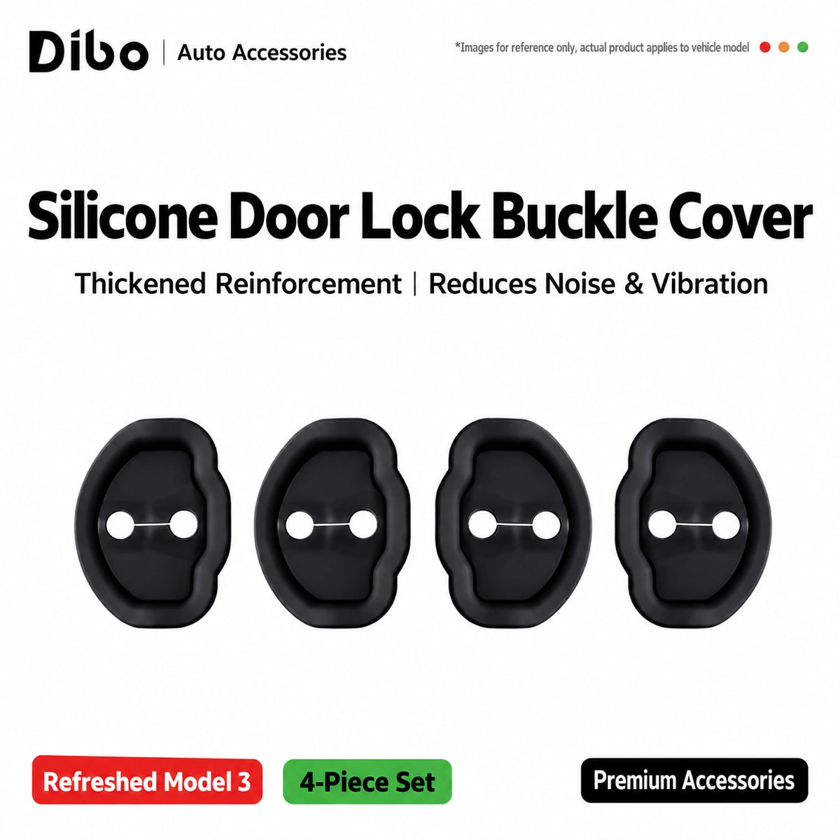 Dibo Tesla accessory - Compatibility: Refreshed Model 3; 4-piece set.