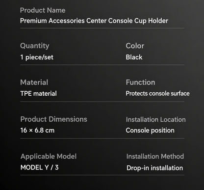 Tesla Cup Holder Inserts and Coasters - English product detail