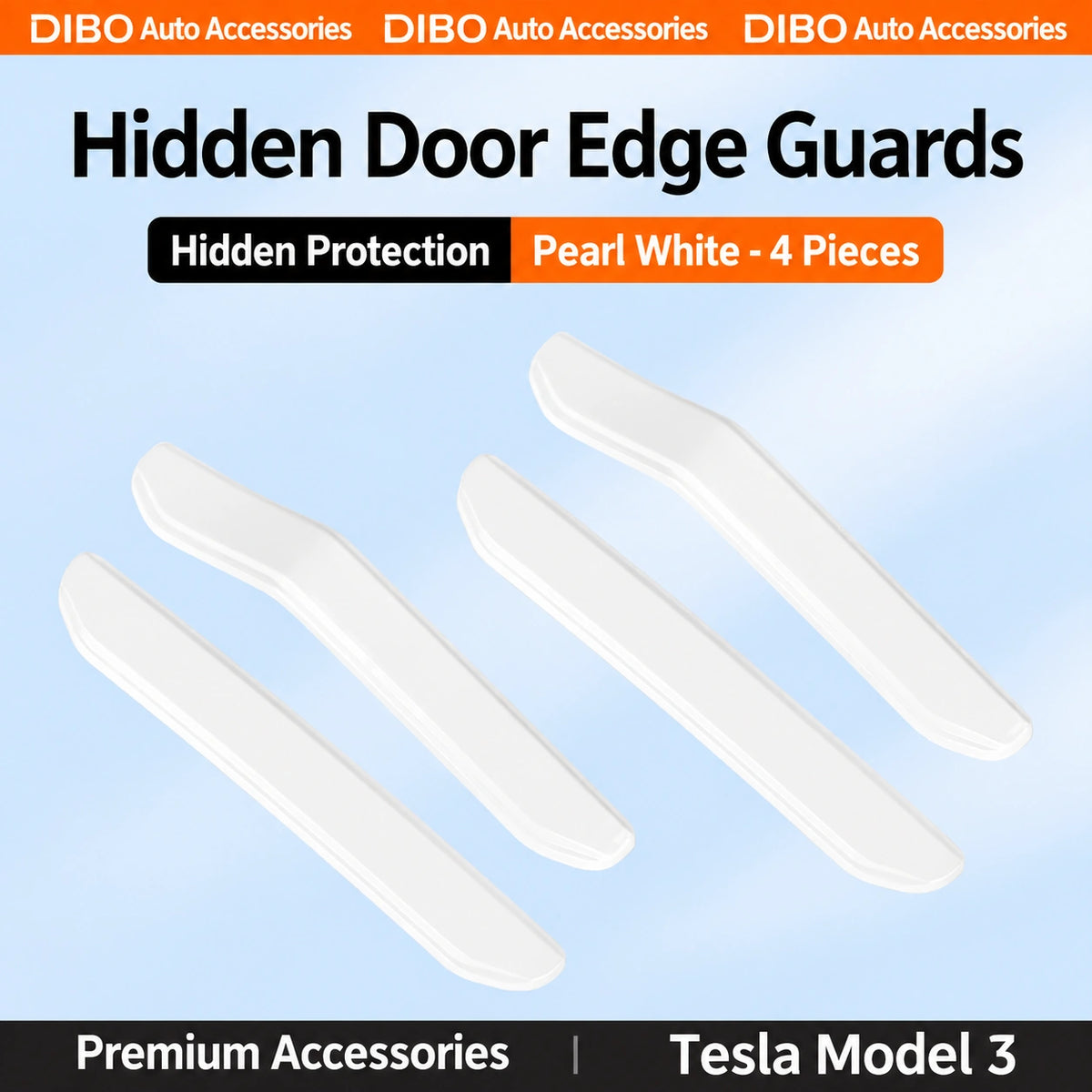 Dibo Tesla accessory - Model 3; Pearl White; 4 pieces.