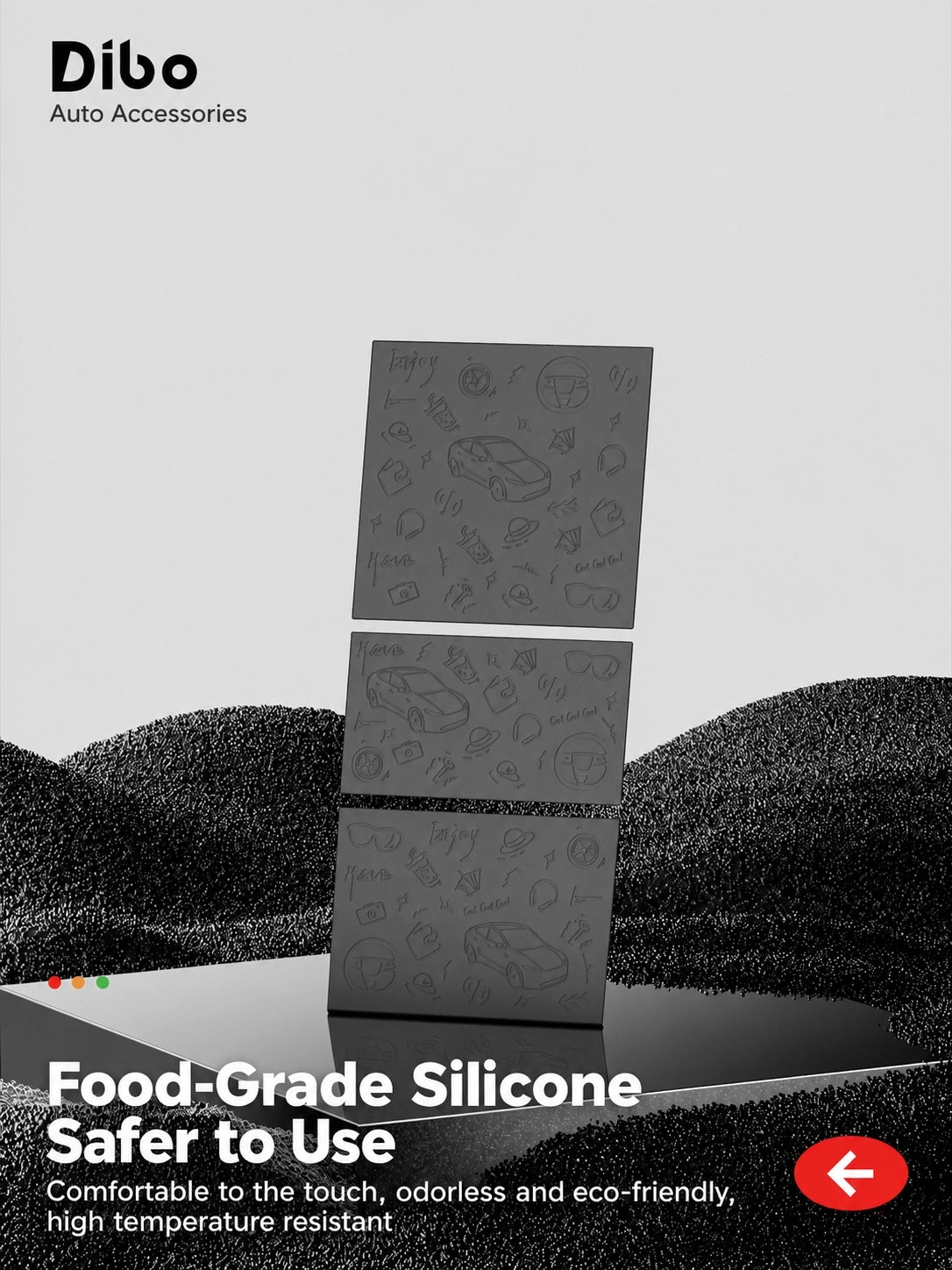 Tesla Silicone Console Protective Mats - English product detail