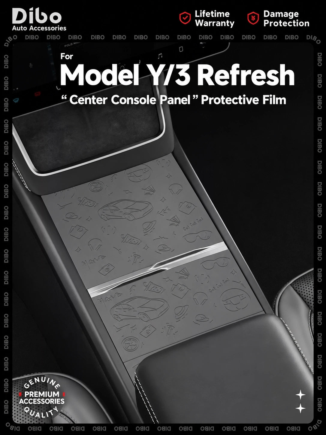 Tesla Silicone Console Protective Mats - English product detail