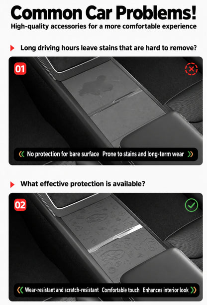 Tesla Silicone Console Protective Mats - English product detail
