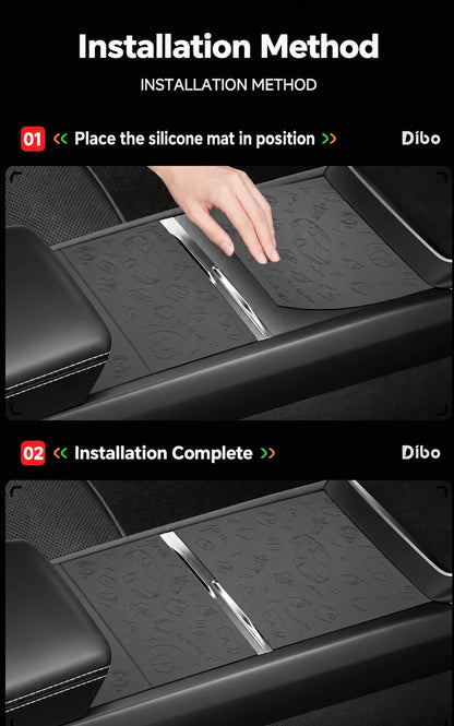 Tesla Silicone Console Protective Mats - English product detail
