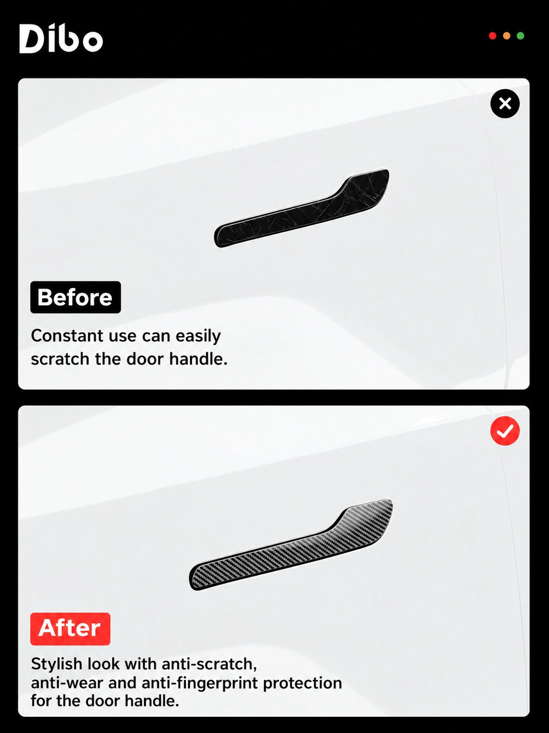 Dibo carbon pattern door handle covers - English detail 05-00