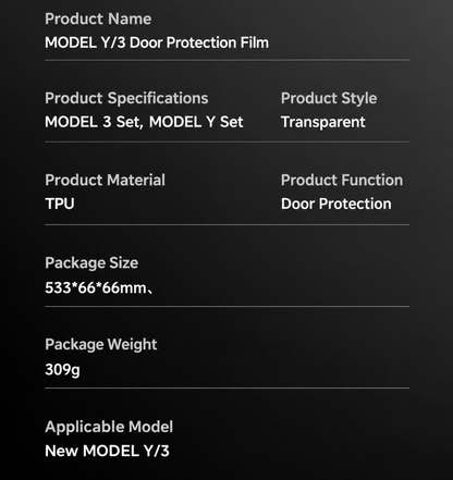 Dibo TPU door paint protection film - English detail 06-04