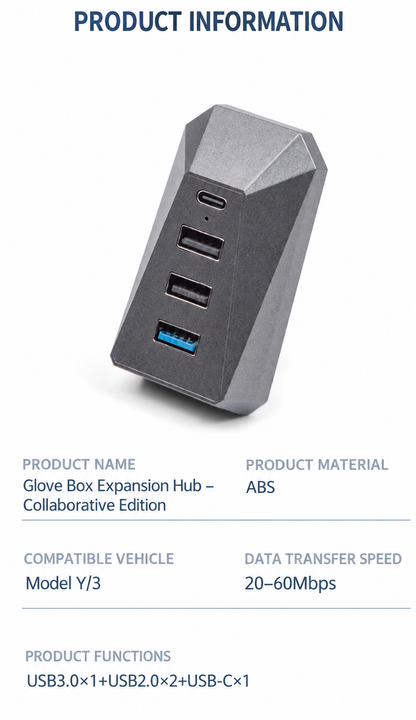 Dibo glove box four port USB hub - English detail 09-06