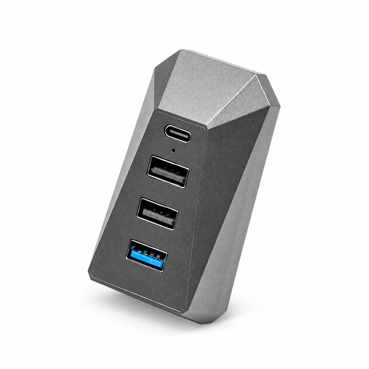 Dibo glove box four port USB hub - white background product photo
