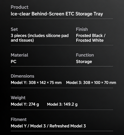 Tesla behind-screen storage organizer product detail 05