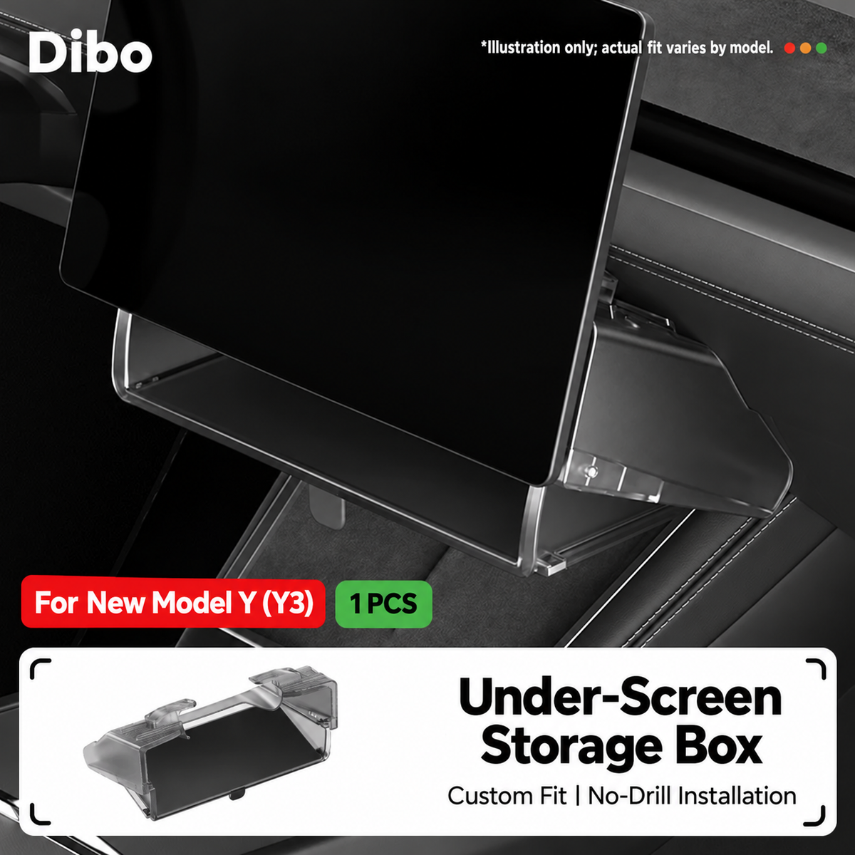 Behind-Screen Storage Trays - Refreshed Model Y - Under-screen box only