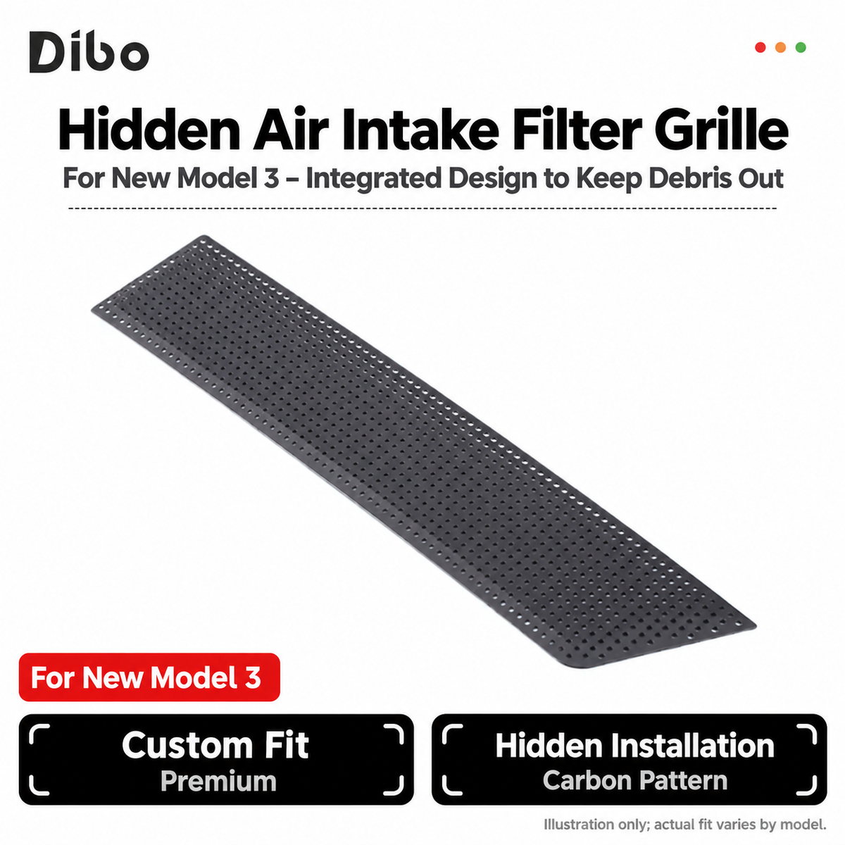 Air Intake Covers - Model 3 Highland - Air intake grille, 1 piece