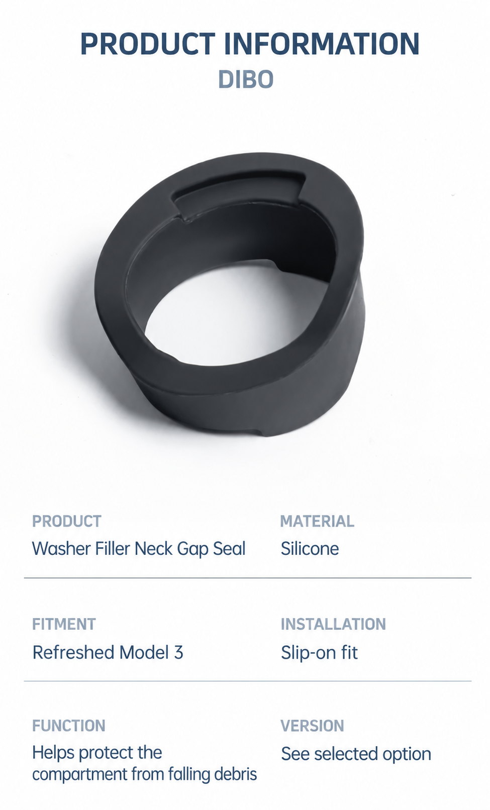 Tesla washer filler seal and filter product detail 06