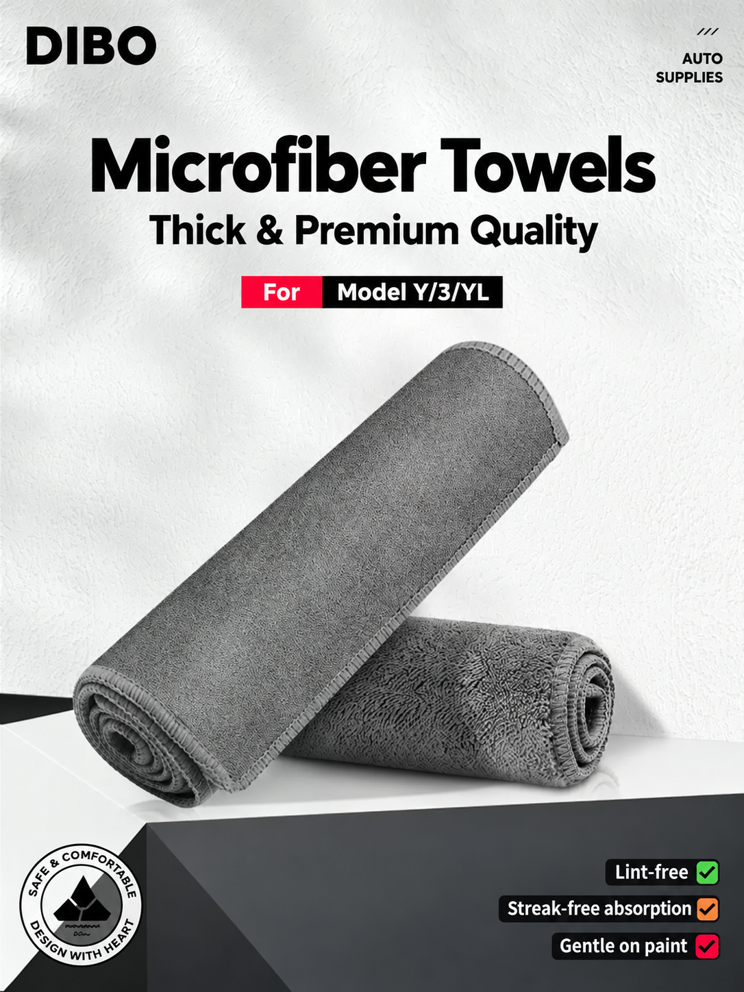 Gray microfiber cleaning towels product detail 04