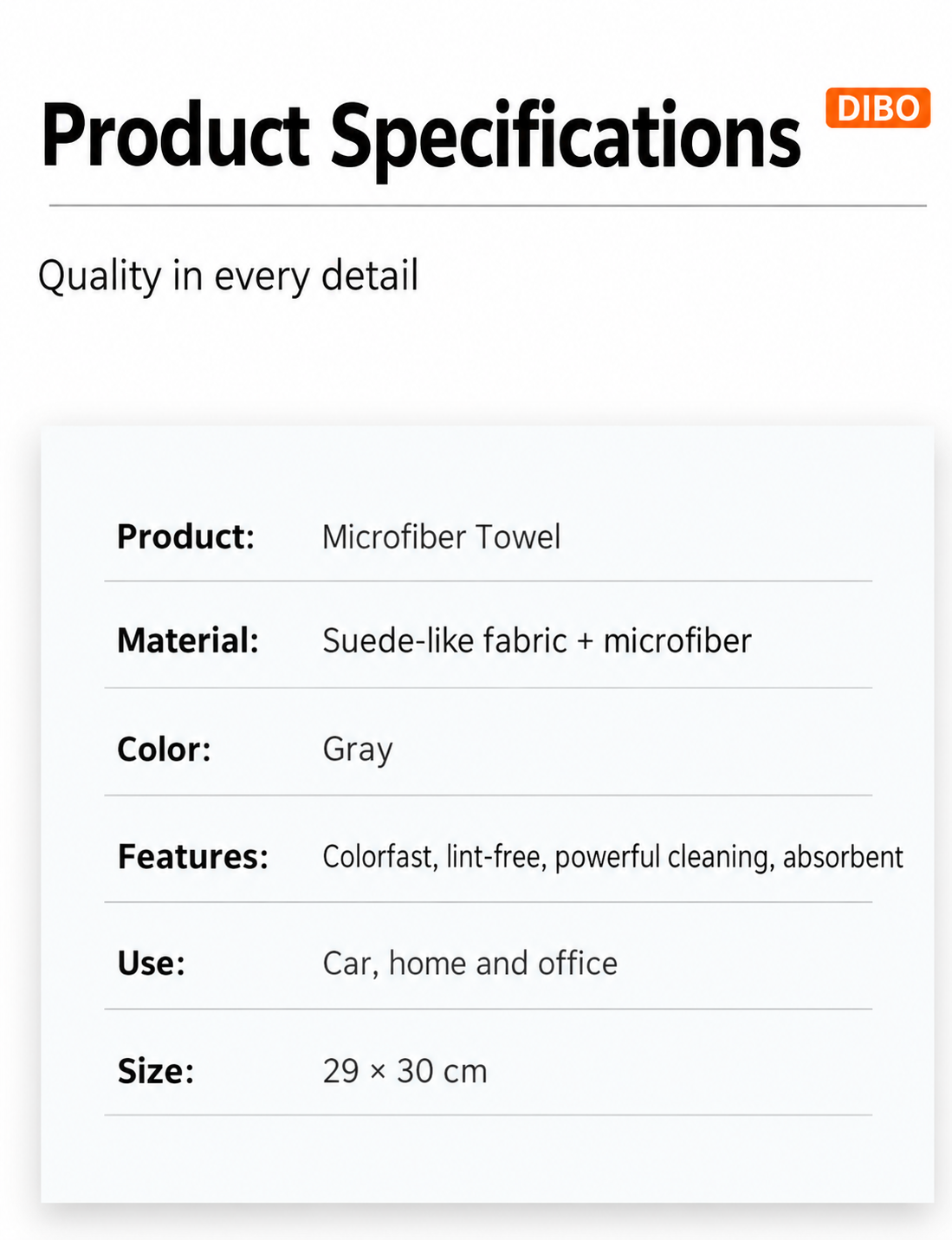 Gray microfiber cleaning towels product detail 05