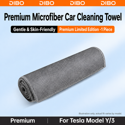 Car Cleaning Towels - Gray microfiber towel - 1 piece