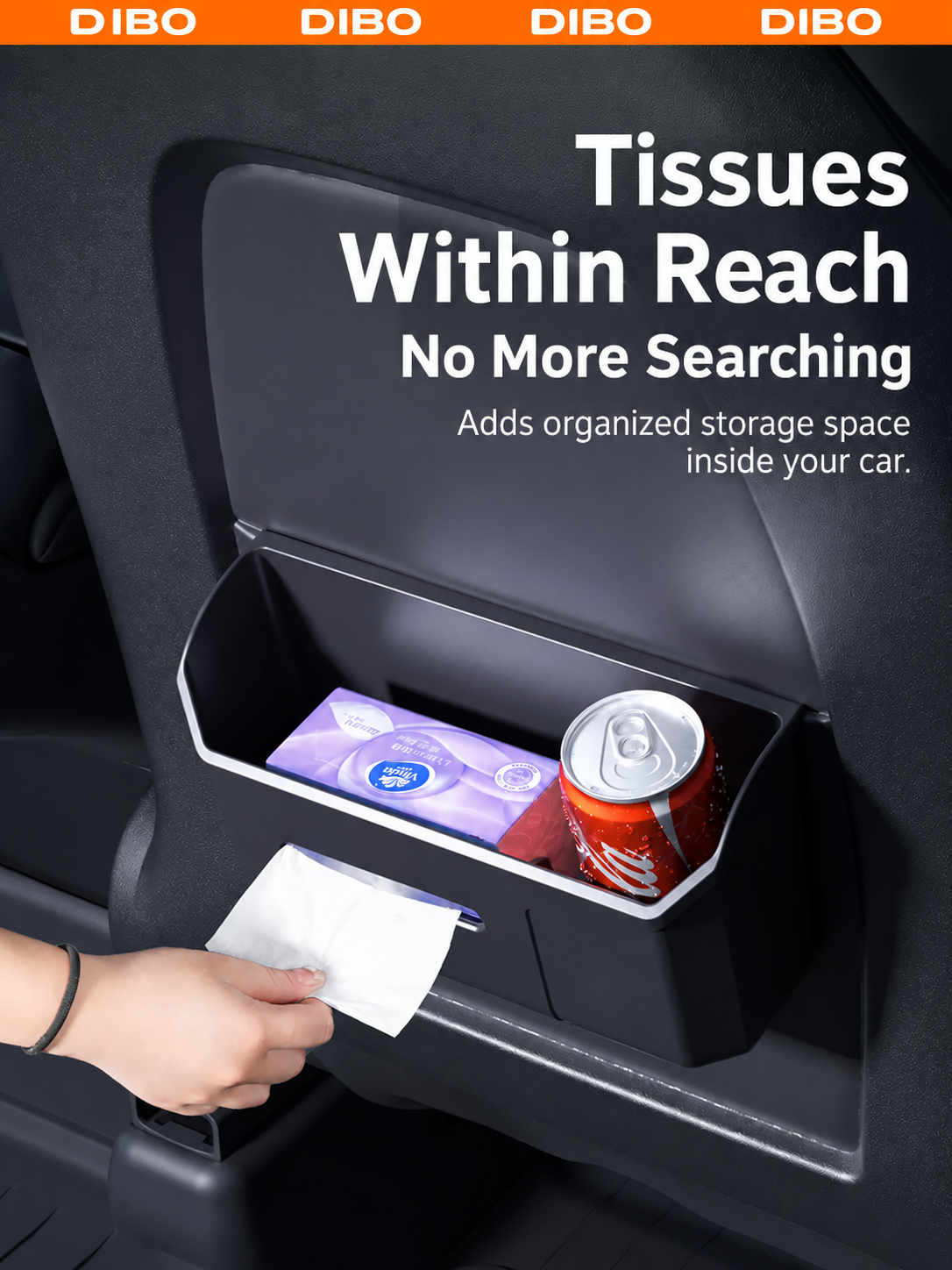 Tesla seatback tissue storage bin product detail 02