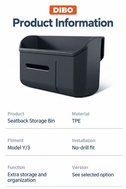Tesla seatback tissue storage bin product detail 06