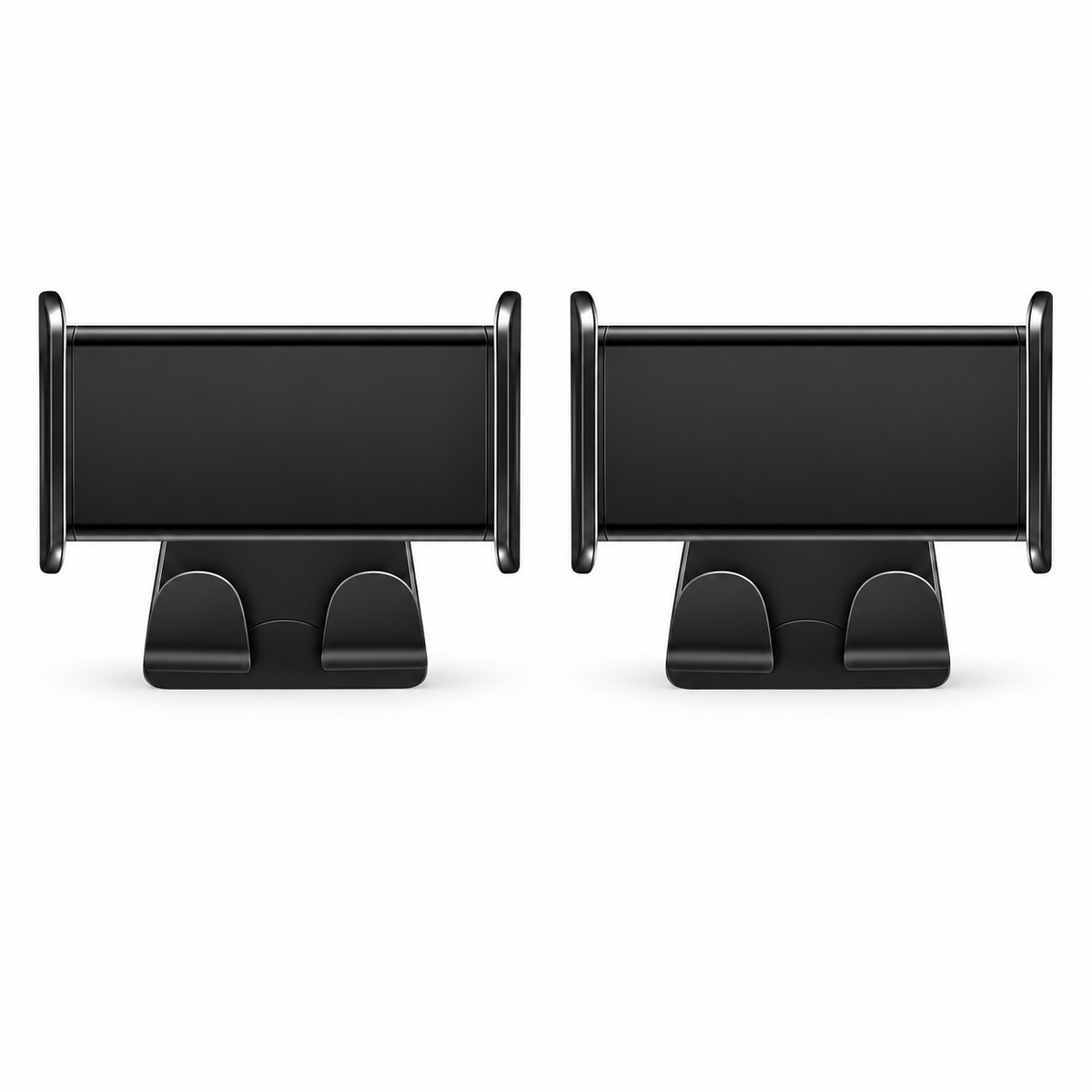 Dibo Tesla seatback phone and tablet holders - two-piece set on white