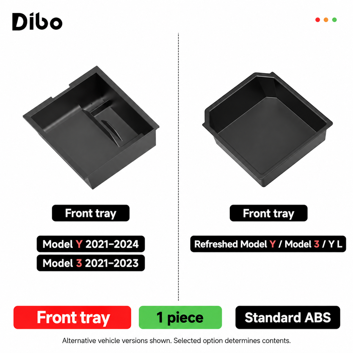Dibo console organizer - Front / standard / 1 pc - alternative vehicle versions shown