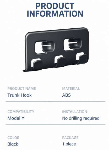 Tesla Model Y Trunk Button Panel Hook Bracket | Dibo - English product detail 7