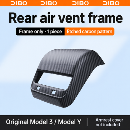Dibo armrest cover and rear vent frame options - Original Model 3 & Model Y / rear vent frame only