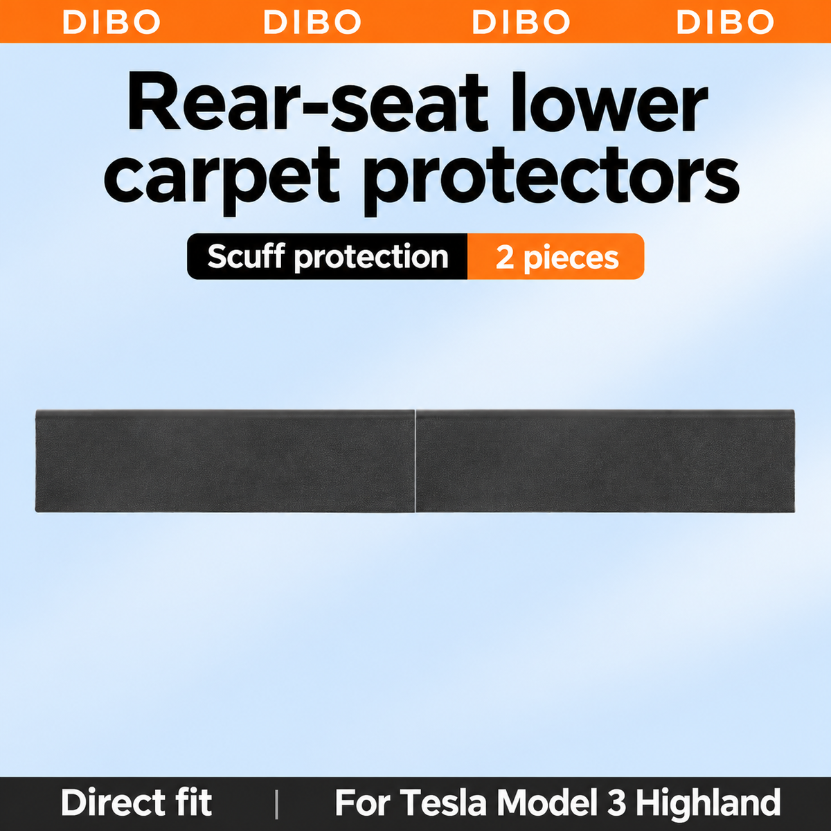 Dibo carpet protection - Model 3 Highland / under-seat panels / 2 pcs