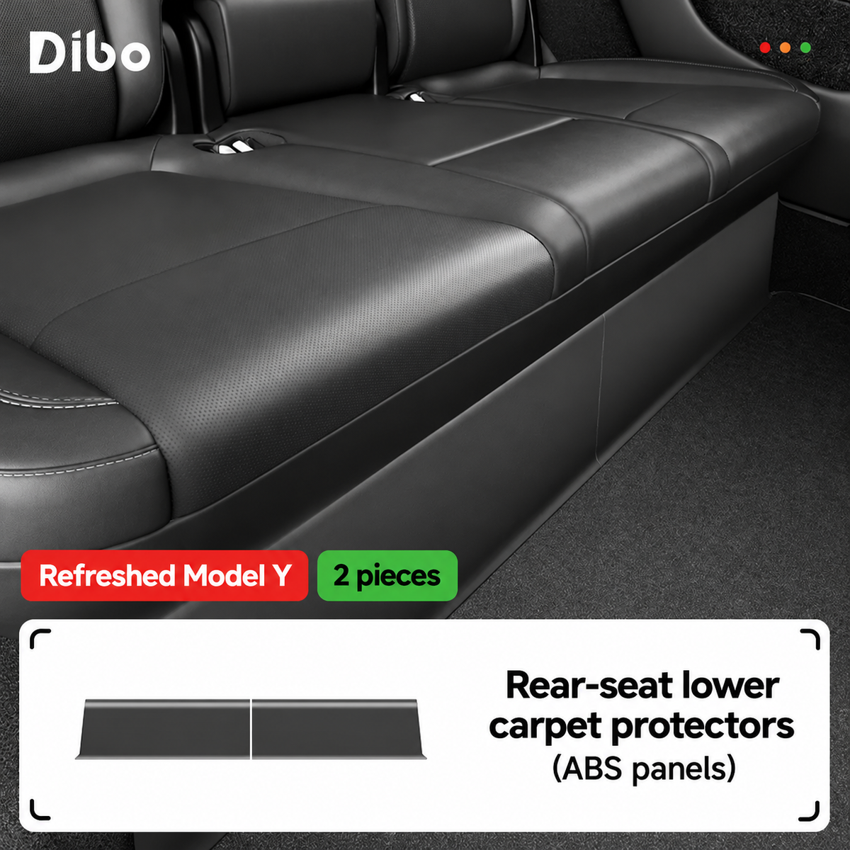 Dibo carpet protection - Model Y refreshed / under-seat panels / 2 pcs