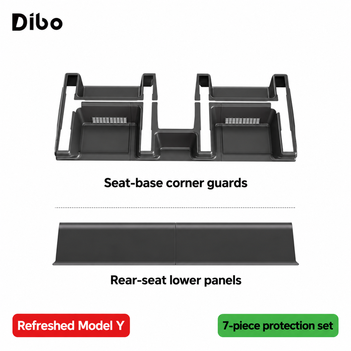 Dibo carpet protection - Model Y refreshed / panels + seat corner guards / 7 pcs